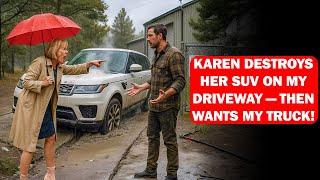 HOA President DESTROYS Her SUV In My Wet Concrete! — Then Demands MY Truck As Payment!