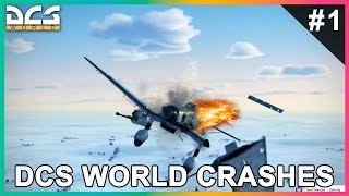 Airfield Crashes Flight Simulator Crashes Compilation #1 - DCS World