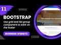 Bootstrap 5 #11 - Use grid and list group component to work on the footer