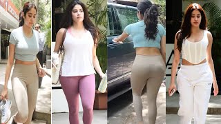 Janhvi Kapoor Flaunts Her Huge Sexy Figure In Very Hot Tight Gym |