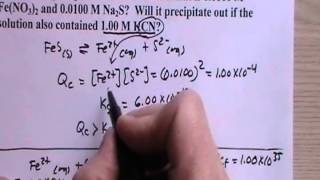 CHEM 1180 Lecture 043 Predicting a Precipitate