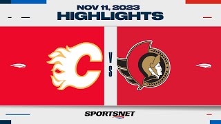 NHL Highlights | Flames vs. Senators - November 11, 2023