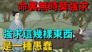 「命裏無時莫強求」：強求這幾樣東西，是一種愚蠢【國學文化優選】#人生#为人处世#人际交往#國學