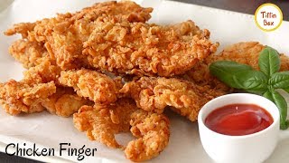 Best Crispy Chicken Fingers/Tenders/Strips/ fillets Recipe for Kids Tiffin Box | KFC chicken fry