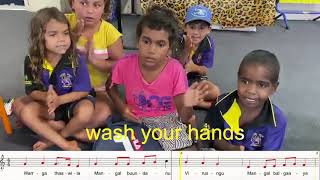 Learn Guugu Yimithirr: Gunbu Gundala (Washing Hands) with English translation