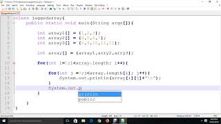 Jagged array in java hindi 8