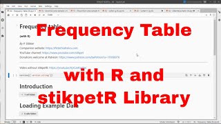 R - Frequency Table with stikpetR