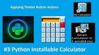 Python Tkinter Button Actions | Python Simple Calculator #3 | Python Mini Projects # Part 3