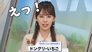 【小川千奈】新人キャスタードングリいちごさん！せんちゃんの名前を変えるスタッフさんの素早い対応力が凄い【ウェザーニュース切り抜き】