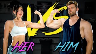 Can My Girlfriend Survive My MUSCLE TEARING ARM WORKOUT? | Men Vs Women Workouts