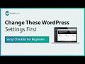 WordPress Settings Every Beginner Should Change After Installation