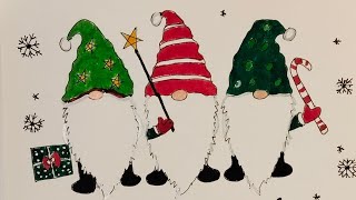 ❄️Learn How To Paint Christmas Gnomes!!!❄️🎄🕯️🎁