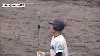 【先頭打者安打】　島川智哉選手（海田・主将）　【しかも３塁打】　20190714@コカ