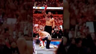 Cody Rhodes sent Roman Reigns through the announce table! 😯 #WrestleMania #shorts #wwe #viral