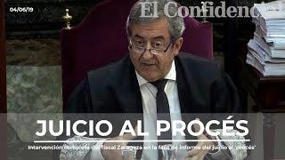 Intervención completa del fiscal Zaragoza en la fase de informe del juicio al 'procés'