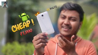 I Tried World's Cheapest Android phone Under ₹2000 | 4G VOLTE