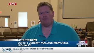 HAPPENING WEDNESDAY: Deputy Jeremy Malone Memorial Highway Dedication Ceremony