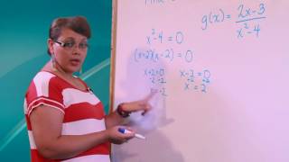 Finding the domain of a rational function