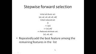 Attribute subset selection part 2