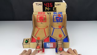 How to make 2 Players Basketball Arcade Machine with Phone & Cardboard
