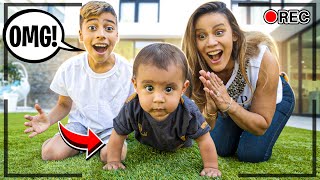 BABY MILAN is Finally CRAWLING!!! (CAUGHT ON CAMERA) | The Royalty Family