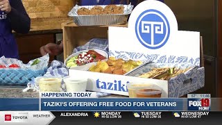 Taziki's Mediterranean Café free Dine-In Grilled Chicken Gyro meal for Veterans Today, 11/11