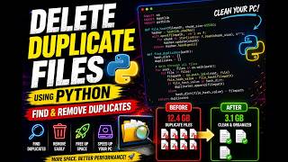 Delete ALL Duplicate Files on Your PC in 5 Minutes! (Python Tutorial) ⚡⚡