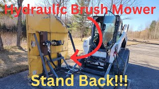 Vertical Hydraulic Brush Mower Build... DANGER! STAND BACK! (Skid Steer Brush Hog)