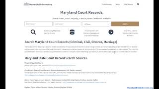 Maryland Warrant Search (Active Arrest, Bench, Felony, Traffic Lookup).