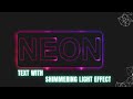 Neon Text with Shimmering Light Effect | HTML CSS