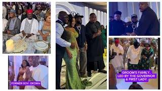 Davido,Obi Cubana,Chief priest,Bukola Saraki,others at Delta state governor 's Son's society wedding