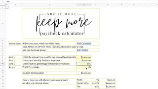 Free Paycheck Calculator Instructions