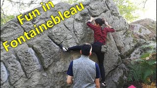 Bouldering in Fontainebleau - Gorge aux Chats