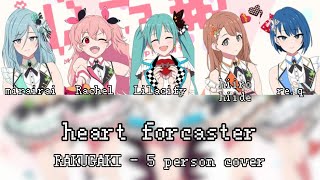 【RAKUGAKI - 5人合唱】heart forecaster - more more jump【歌ってみた/cover】