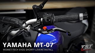 How to install Womet-Tech EVOS Adjustable Shorty Levers on a 2021+ Yamaha MT-07 by TST Industries