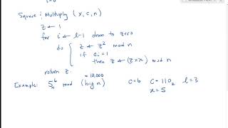 Collingwood ATM Spring 2020 Square and Multiply Algorithm
