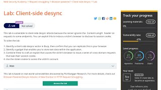 Web Security Academy | Request Smuggling | 20 - Client-Side Desync