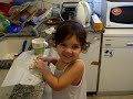 romi making a cake