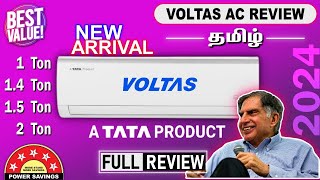 Voltas AC Review in தமிழ் 2024 Model India | 4 in 1 adjustable Inverter Split AC AI turbo Cooling