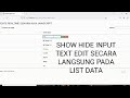 Show hide input text edit langsung pada list data tanpa refresh