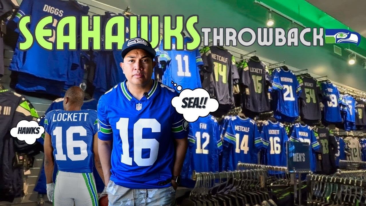 Retro Glory: Buying The 2023 Seahawks Throwback Jersey! 4K - YouTube