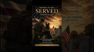 Happy Memorial Day to all of the brave Men, Women, and K9s who layed down their life for thiscountry