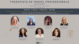 Therapists as Travel Professionals