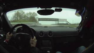 Accumoto Motorsport TPC Turbo Cayman RS In-car with Randy Pobst In The Rain