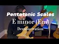 E minor pentatonic scale | box pattern - guitar scales | Folsom music lessons (guitar lessons)