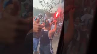 FESTA da FIEL!  TORCIDA CORINTHIANA na saída do ônibus do TIMÃO  - CORINTHIANS X FLAMENGO #Shorts