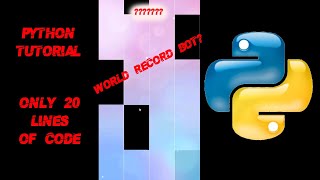Tutorial: how to make a pianotiles bot in Python (17 tiles/second)