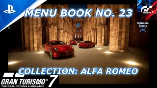 Gran Turismo 7  Cafe Menu Book No. 23 Collection Alfa Romeo | GT7 Book No. 23