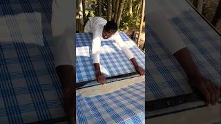 Orthodox Fabric Mercerizing | তাঁত লুঙ্গির ফিনিশিং টাচ #village #art #viral #vairal