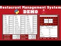 Restaurant Management System | Demo | Python GUI Desktop Application | Tkinter